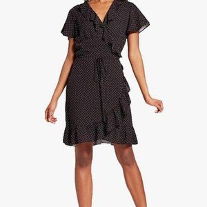 Who What Wear Polka Dot Wrap Dress (Size XS)